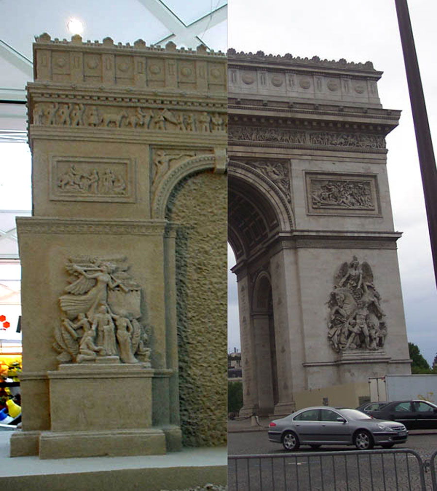 Sand Sculpture of the Arc de Triumphe