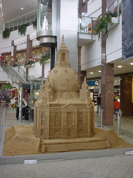 Sand sculpture of the Dresden Frauenkirche