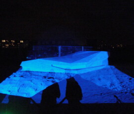 Sand sculpture of the Amsterdam Film Museum EYE Sand sculpture of the Amsterdam Film Museum EYE