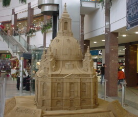 Sand sculpture of the Dresden Frauenkirche Sand sculpture of the Dresden Frauenkirche