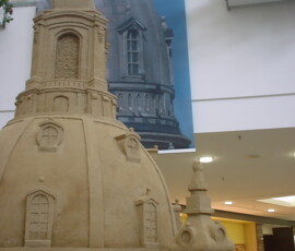 Sand sculpture of the Dresden Frauenkirche Sand sculpture of the Dresden Frauenkirche
