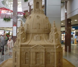 Sand sculpture of the Dresden Frauenkirche Sand sculpture of the Dresden Frauenkirche