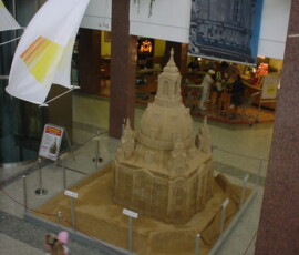 Sand sculpture of the Dresden Frauenkirche Sand sculpture of the Dresden Frauenkirche